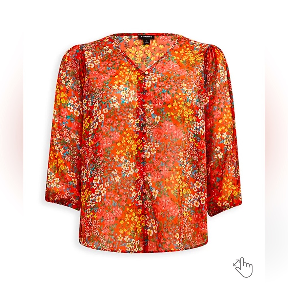 *NWT* Torrid Floral Chiffon Top